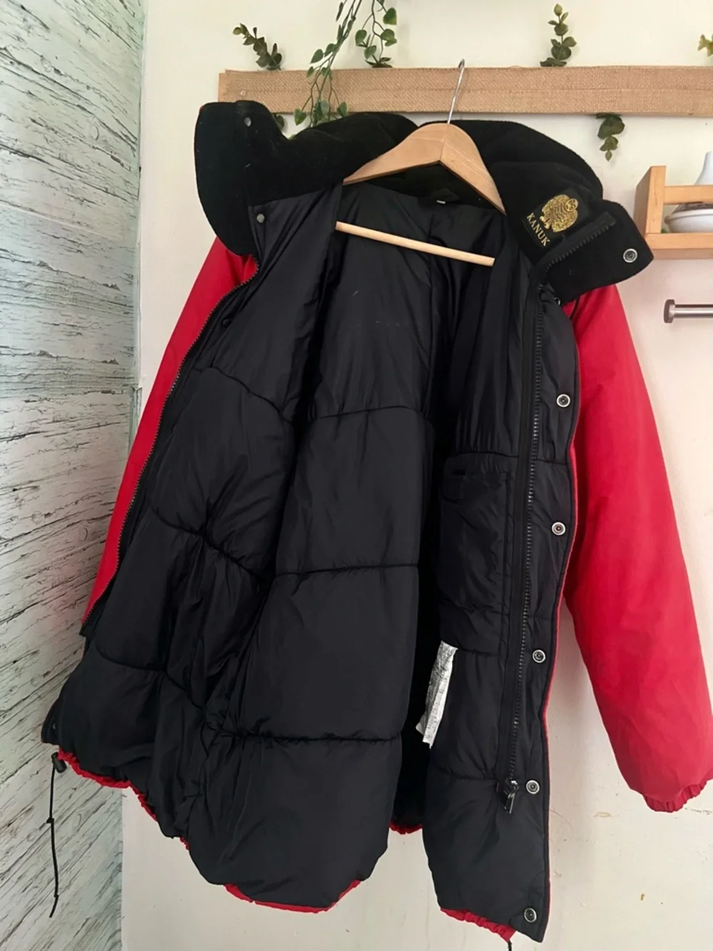 KANUK Vibrant Red Winter Coat | Size 2 | Unisex | Adjustable Waist - Picture 12 of 14